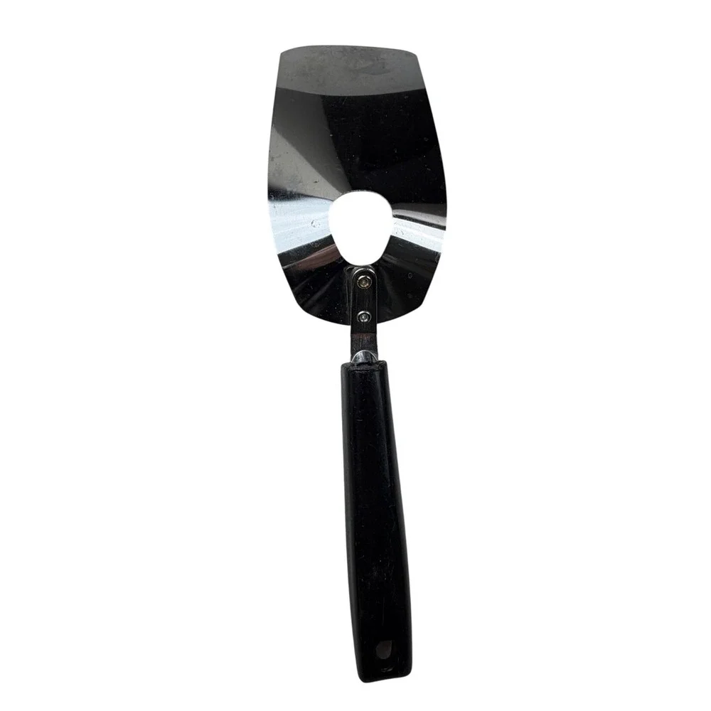 Vintage EKCO USA Stainless Steel Offset Spatula Turner Black Handle‎ 10.5 Inch
